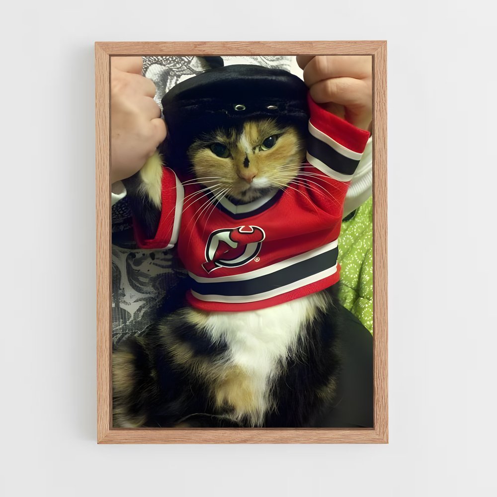 Poster Le Félin des Devils – affiche Hockey sur glace (vue 4)